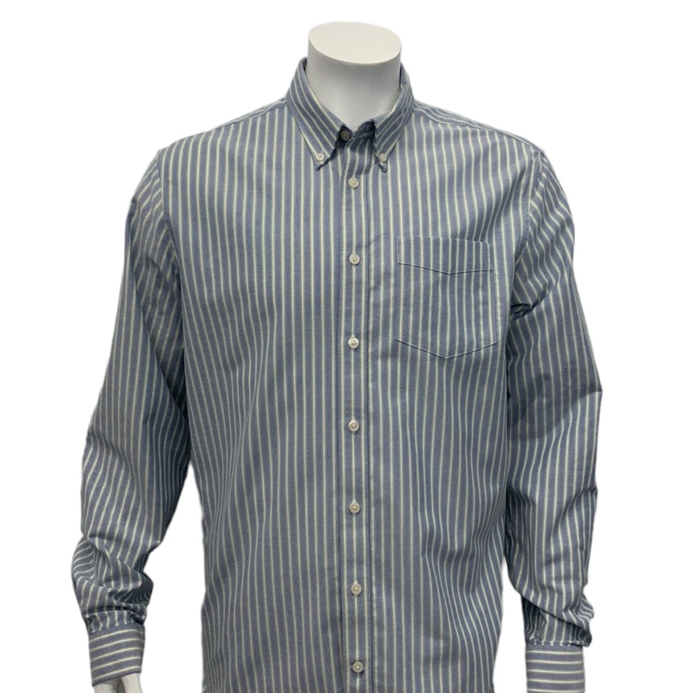 Eddie Bauer Blue White Green Yellow Wrinkle Resistant Relaxed Fit Shirt LG Tall